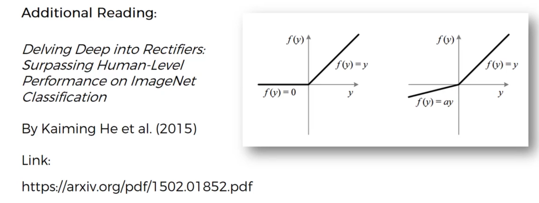 Delving Deep into Rectifiers: Surpassing Human-Level Performance on ImageNet Classification